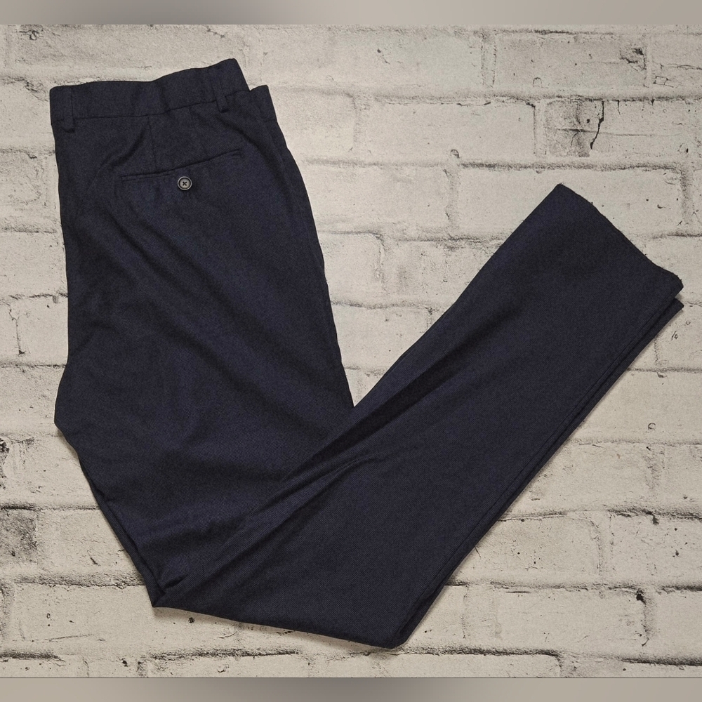 Ted Baker London Navy Wool Dress Pants 38R Unhemmed No Ordinary Joe